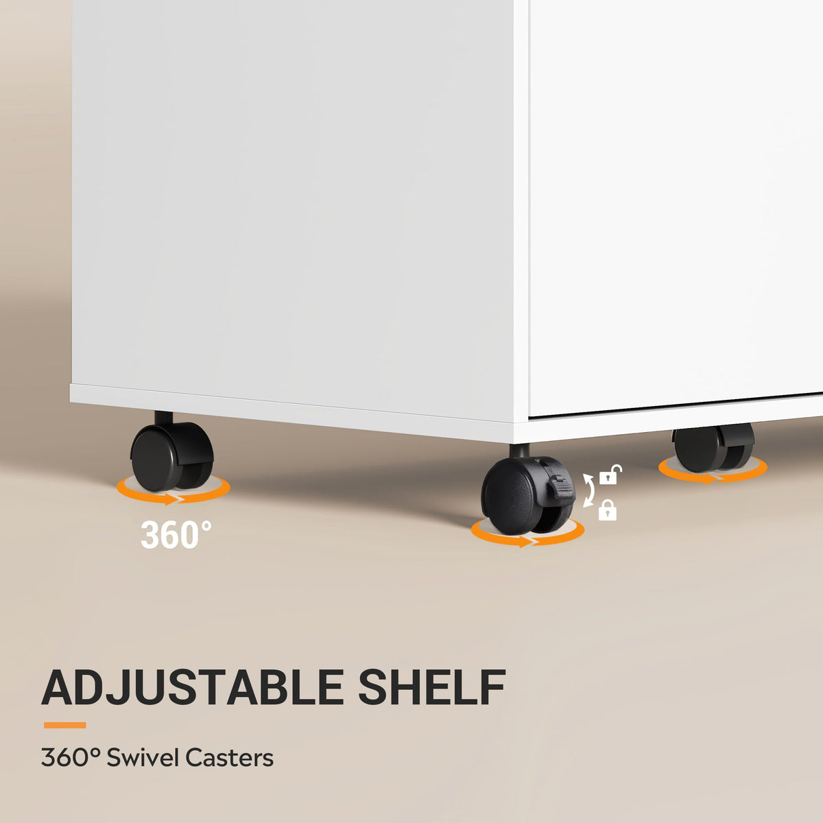 5-Drawer Rolling Storage Cabinet