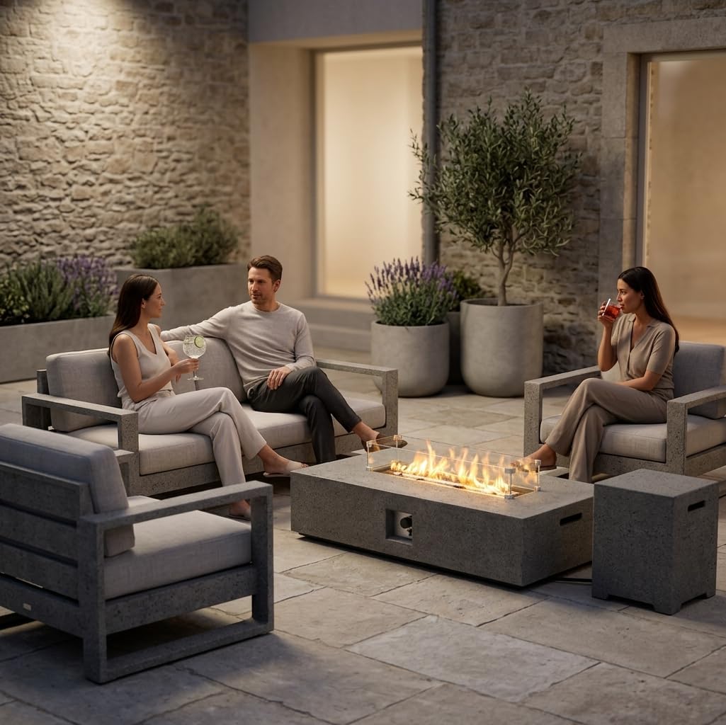 Rectangular Fire Pit Table