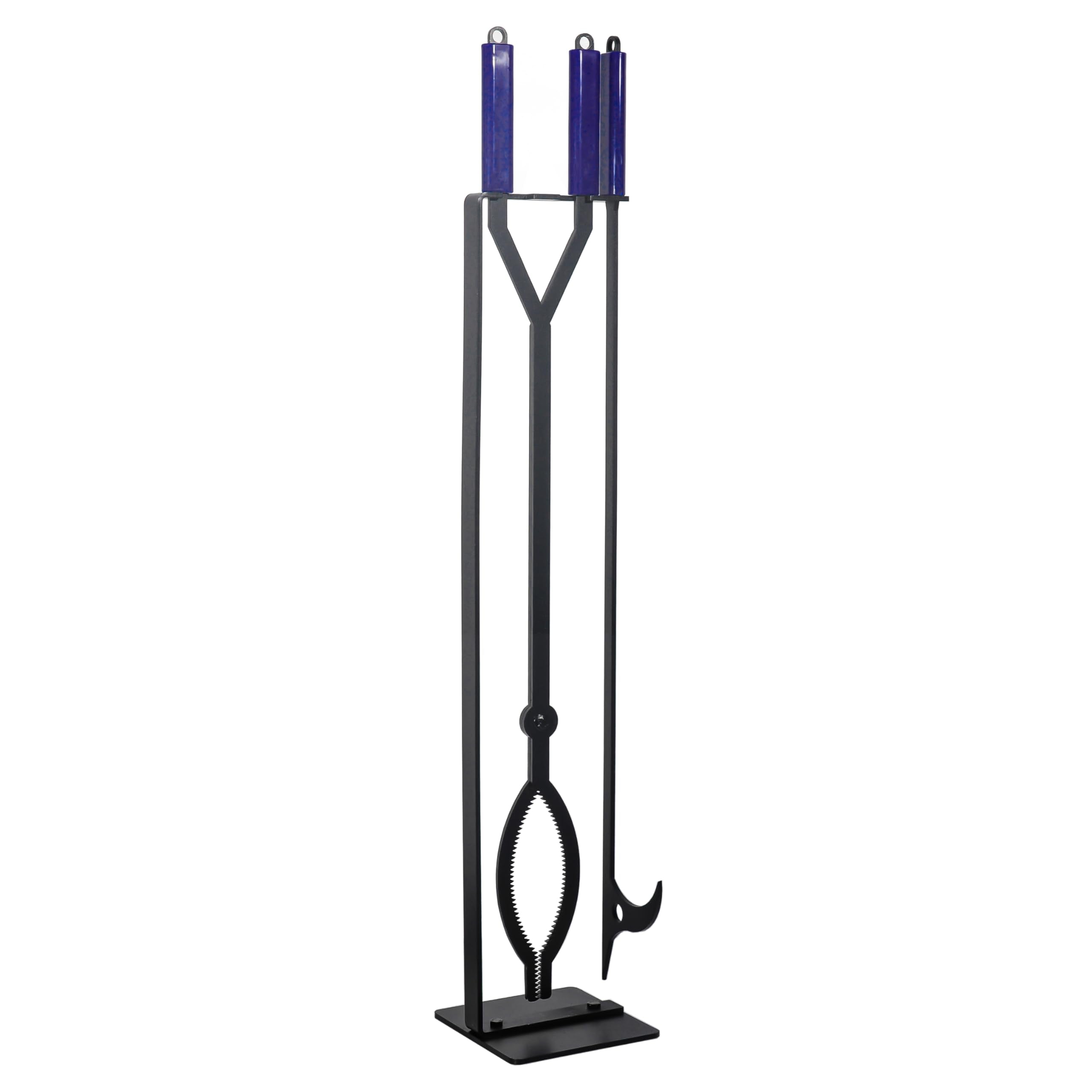 40" Heavy-Duty Steel Fire Poker & Log Grabber Set