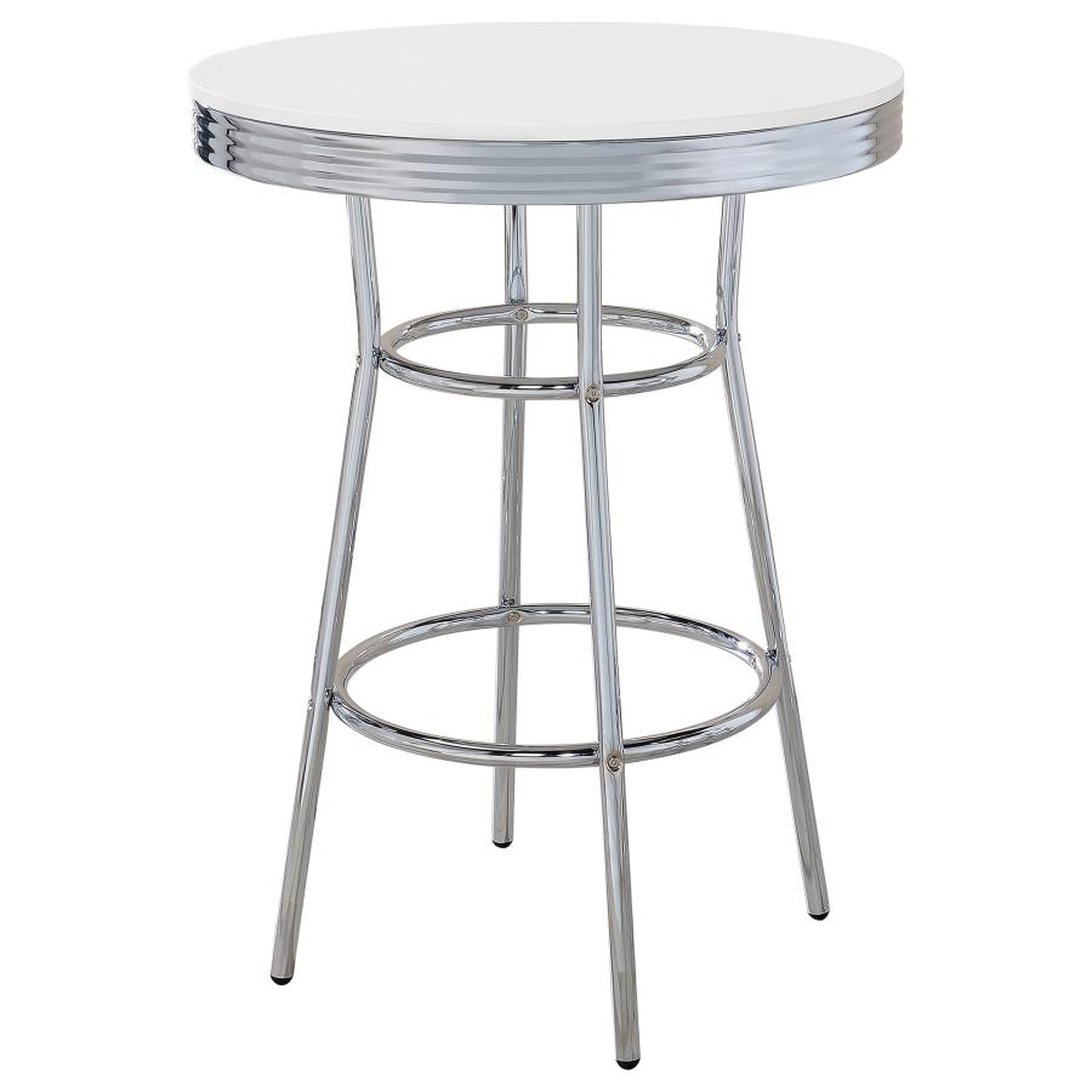 Retro 3-Piece Pub Bar Set with Swivel Stools