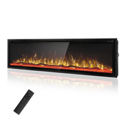72" Electric Fireplace Inserts/Wall Mounted Ultra-Narrow Bezel Fireplace