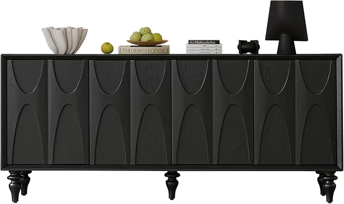 Mid-Century Sculpted Door Sideboard