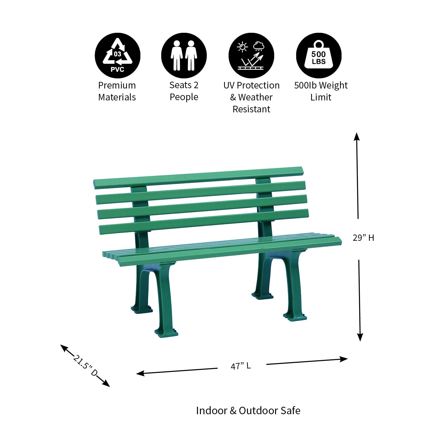 Weatherproof PVC Outdoor Bench