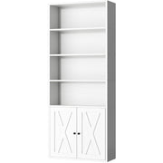6-Tier Bookcase with Doors