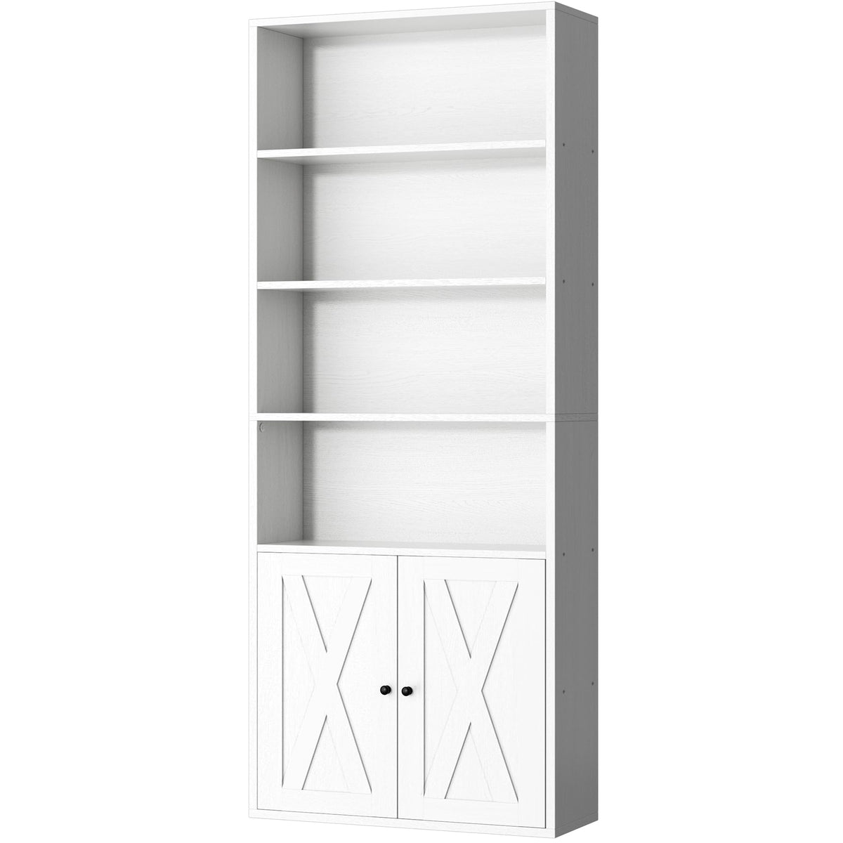 6-Tier Bookcase with Doors