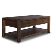 Solid Wood Coffee Table with Drawers