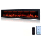 Recessed & Wall Mount Electric Fireplace with Multicolor Flame