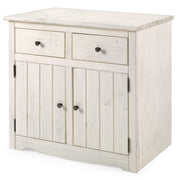 Furniture Dash - Wood Sideboard Cabinet - Storage Cabinet - Credenza for Living Room - Storage - Sideboard Buffet - 35.83" W, 16.93" D, 32.83" H - 57.32lb (White Distressed)