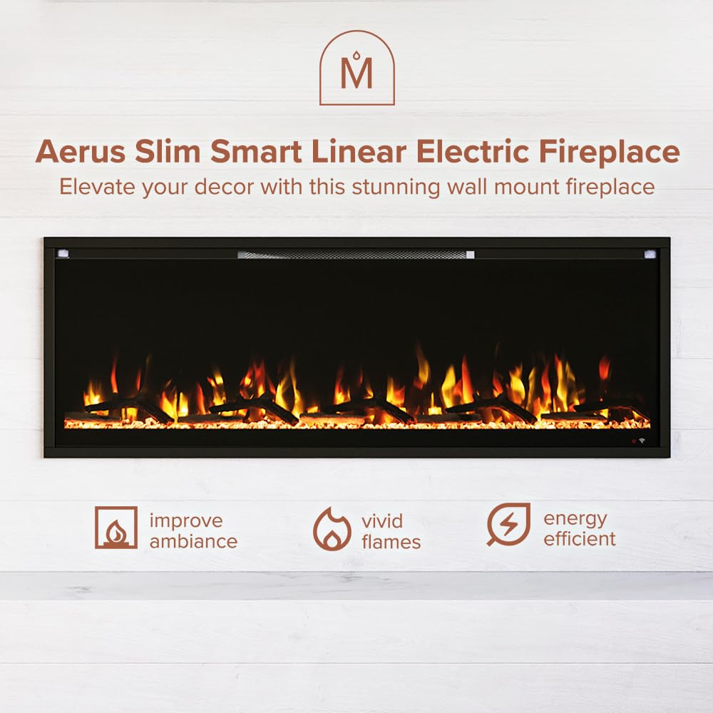 Slim Smart Linear Electric Fireplace