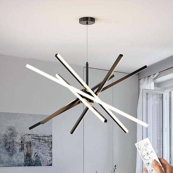 5-Light LED Modern Chandelier with Remote Control