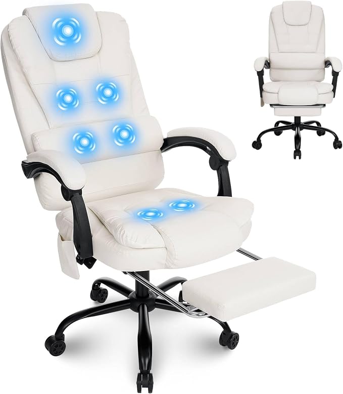 Massage Office Chair with Footrest