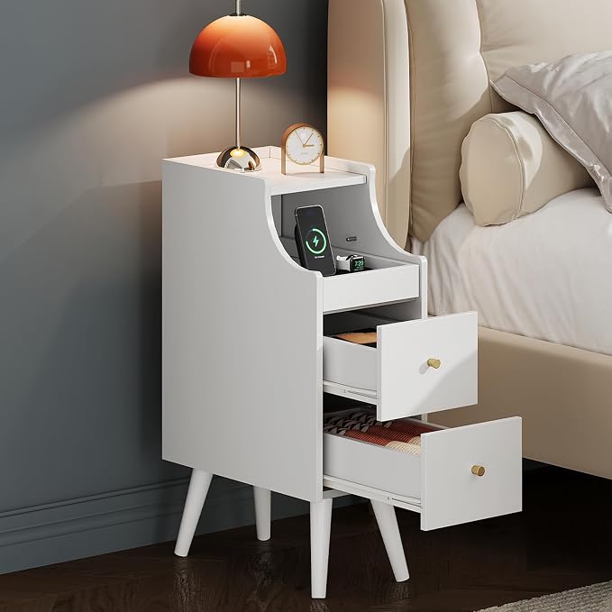 Slim 2-Drawer Nightstand