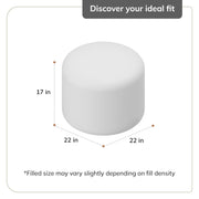 Anji Mountain Pouf Ottoman Foot Rest, Handmade Ottoman Pouf, Comfortable Foot Stool, Decorative Floor Seating for Living Room Decor, Bedroom & Home Décor Accent - Gray Maze