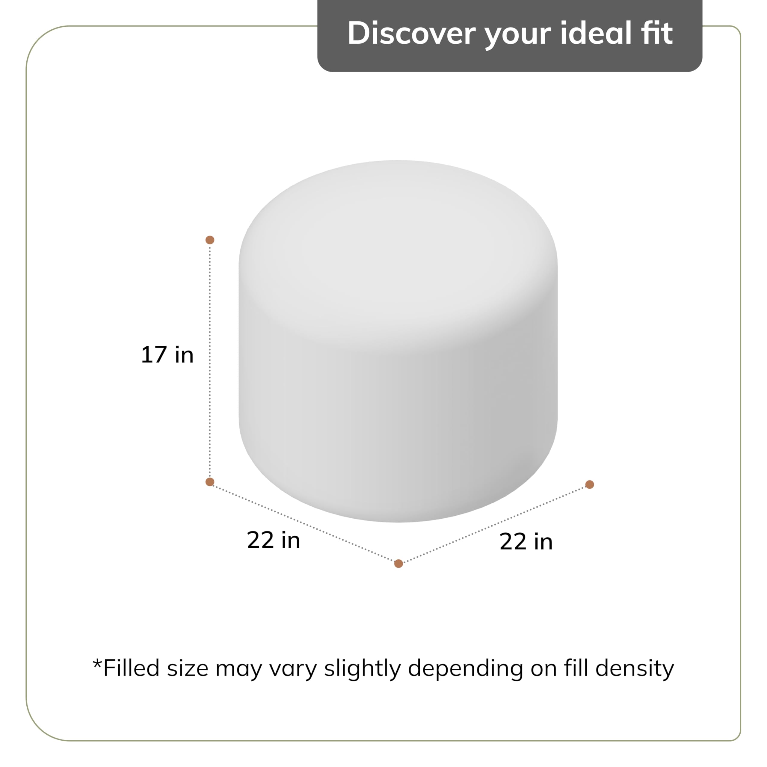 Anji Mountain Pouf Ottoman Foot Rest, Handmade Ottoman Pouf, Comfortable Foot Stool, Decorative Floor Seating for Living Room Decor, Bedroom & Home Décor Accent - Gray Maze