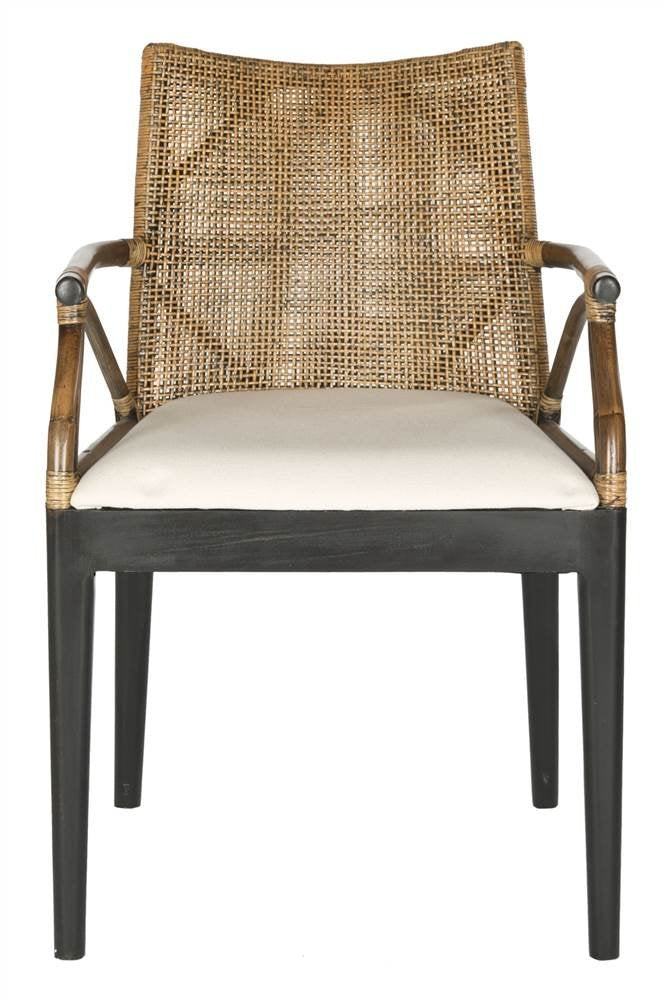 Mahogany Cotton Accent Chair