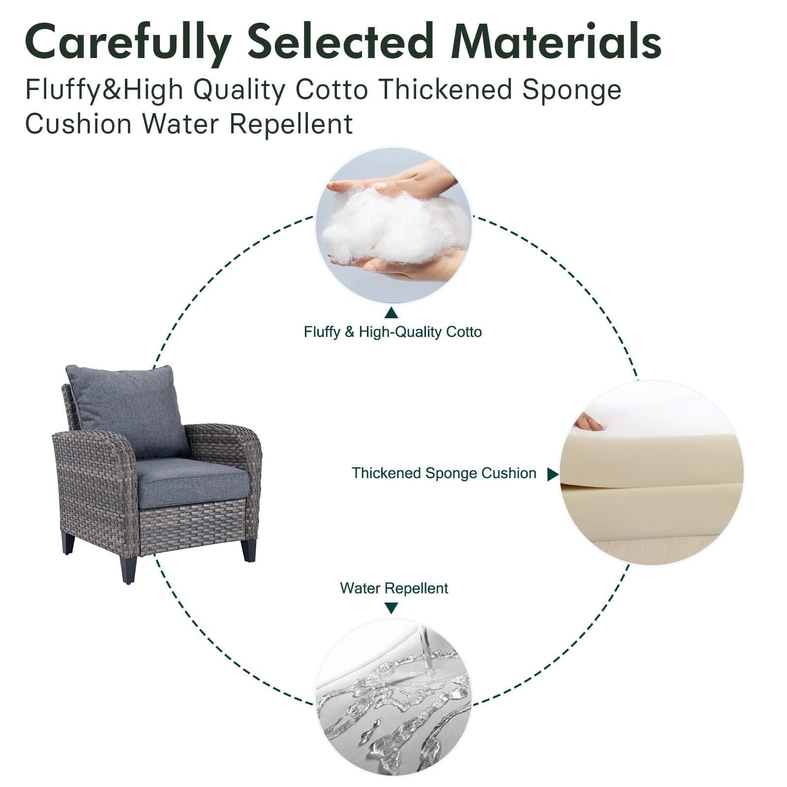 Outdoor Wicker Loveseat Sofa