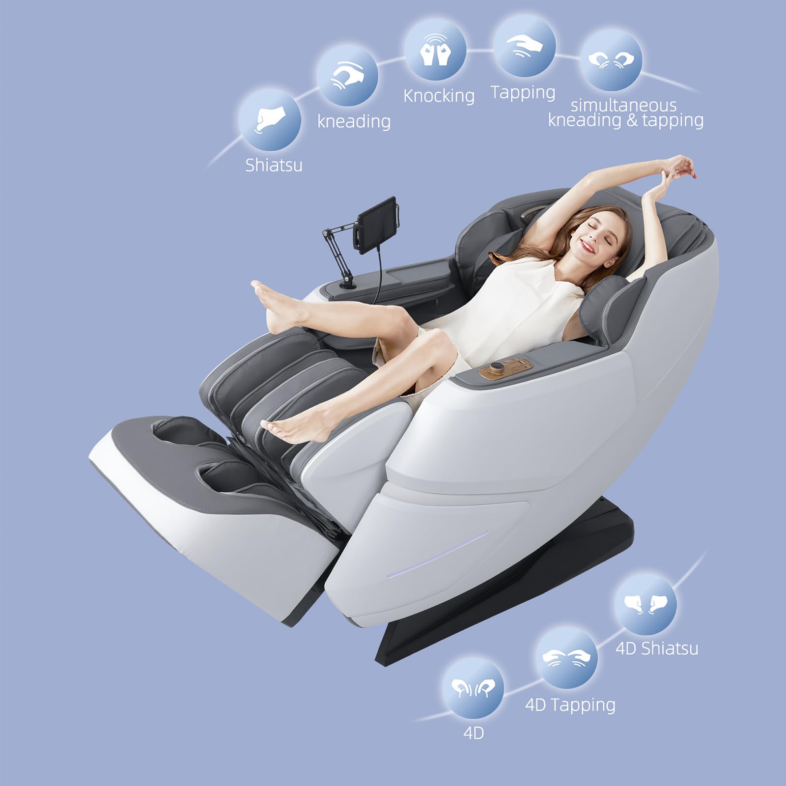 4D Massage Chair with SL-Track & Zero Gravity