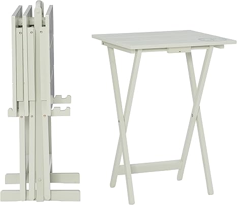 Folding Tray Table Set of 4 with Storage Stand