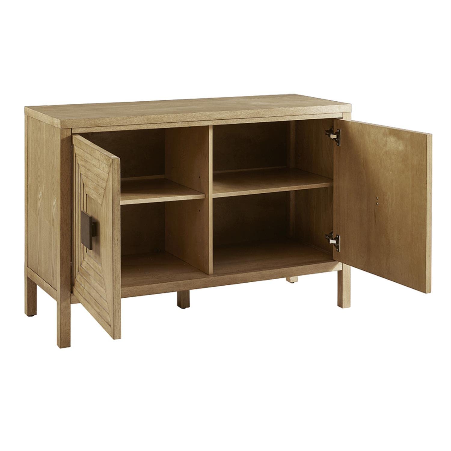 Geometric Accent Storage Cabinet with Adjustable Shelves