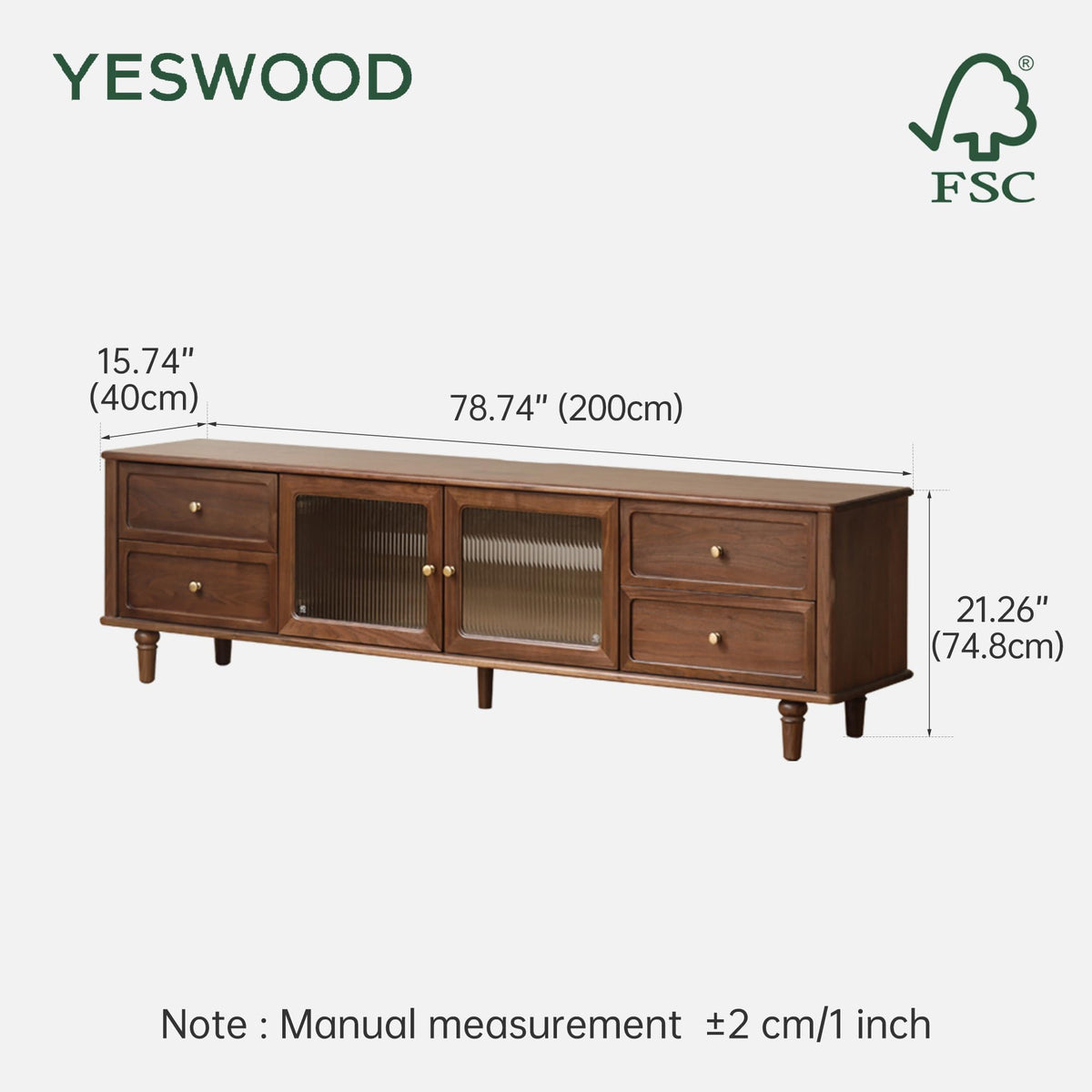 Solid Walnut TV Stand