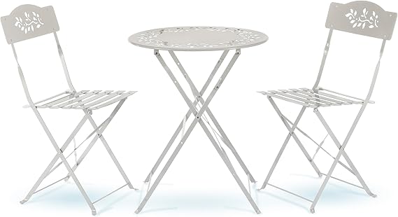 3-Piece Bistro Set – Folding Table & 2 Chairs