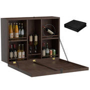 Solid Wood Wall-Mounted Bar Cabinet