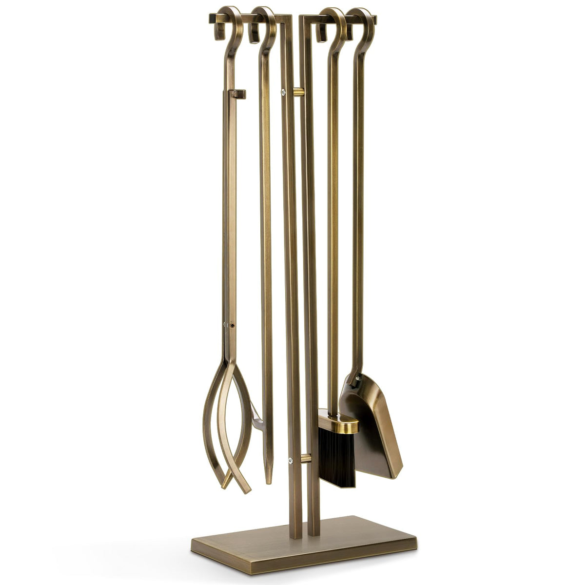 Antique Bronze Fireplace Tool Set