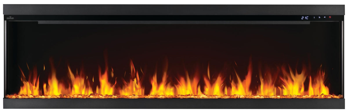 Astound 74 FlexMount Electric Fireplace - NEFL74AB - 74-Inch, Flexible Installation, Built-in or Wall Hanging, Realistic Flames, Wi-Fi Enabled, Voice or App Control, Included Logs and Woodland Kit