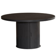 47" Round Dining Table with Storage Shelf & Drawer