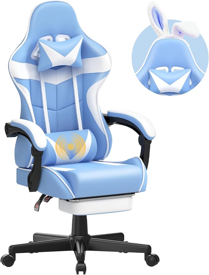 Gaming Chair with Footrest & Lumbar Support