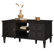 Black Mid-Century Storage Coffee Table