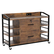 44" Lateral File Cabinet with Lock & Power Strip