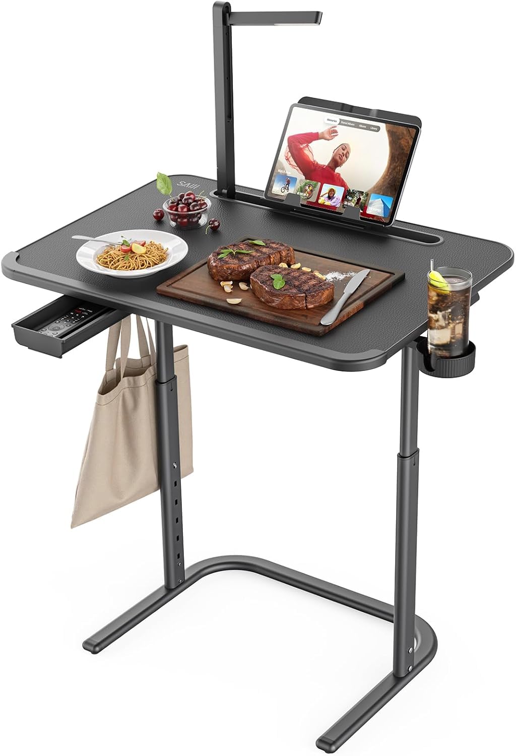 SAIJI XXL Extra Large Sturdy TV Tray Table, Laptop Desk for Couch