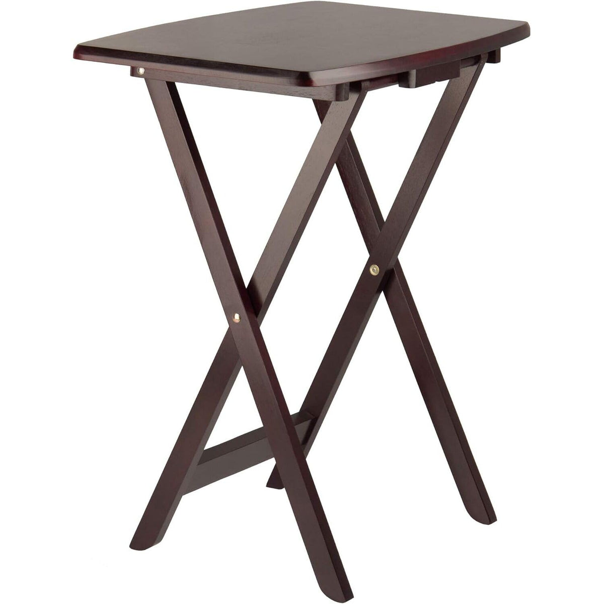 Oversized Snack Table Set 5-piece 23.6x15.75x25.5 Solid Wood Teak Espresso