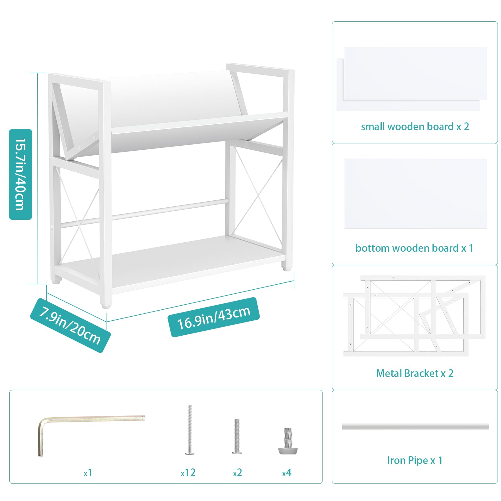 2-Tier Desktop Bookshelf Organizer