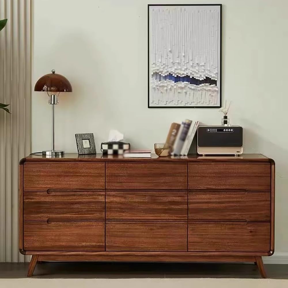 HEAIQI Sideboard Kitchen Cupboard 160x45x75cm Solid Wood Entrance Table, Bedroom Drawer Storage Furniture, Suitable for Home and Hotel Cupboard Bar Cabinet