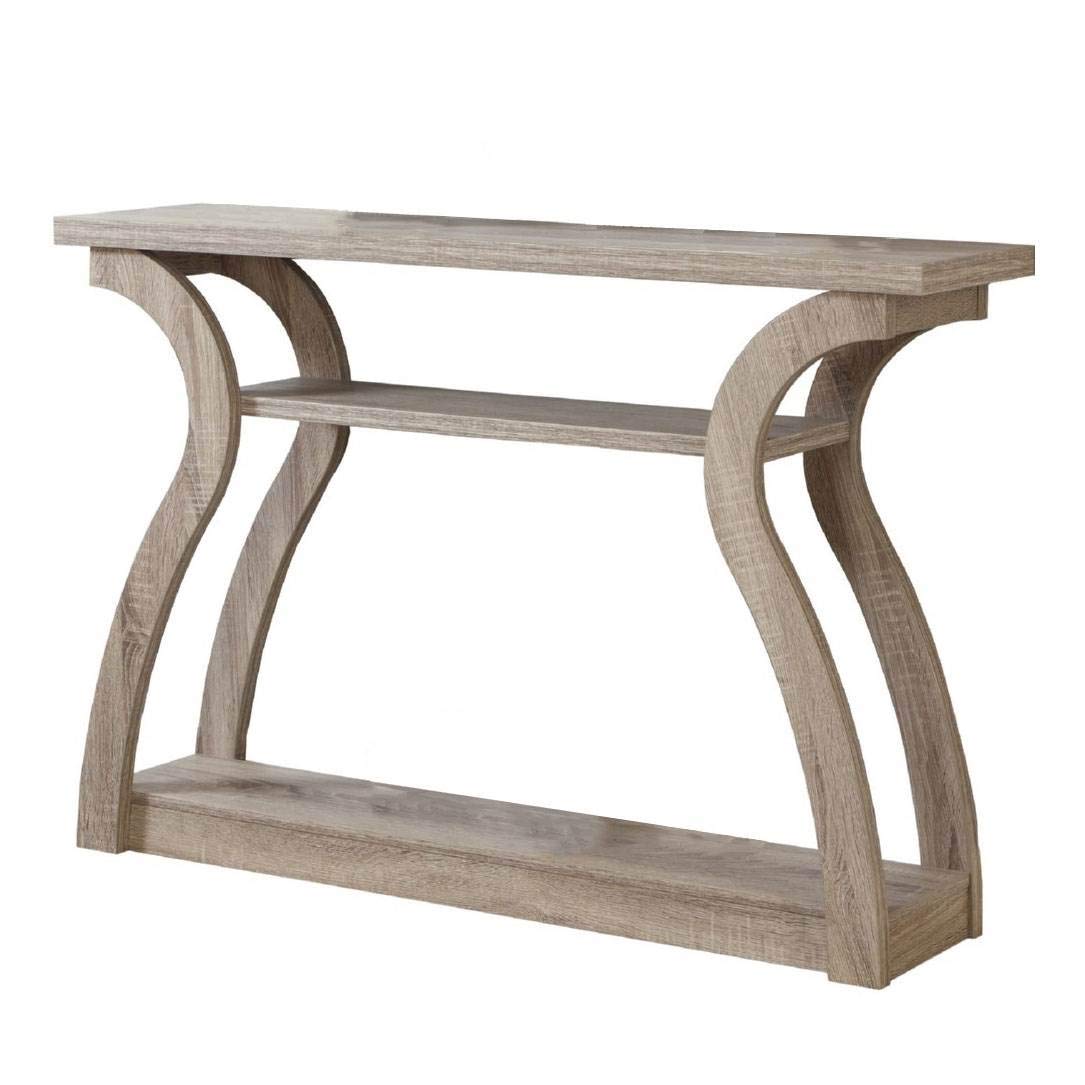 Dark Taupe 3-Tier Console Table