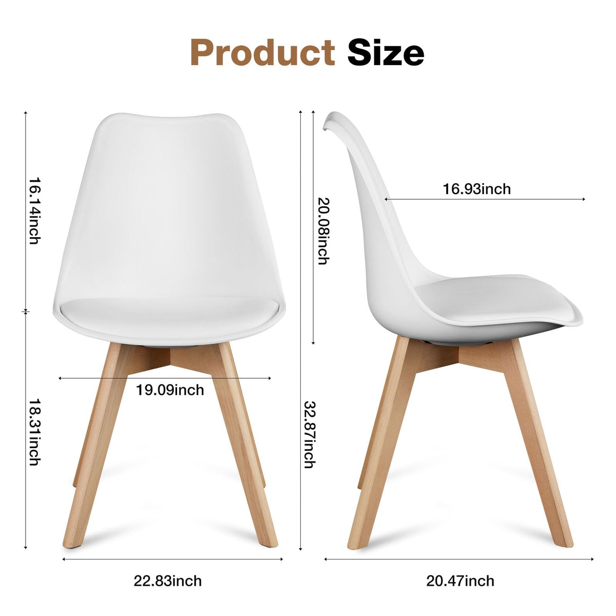 OLIXIS Dining Chairs Set of 8, PU Leather Accent Chairs for Living Room