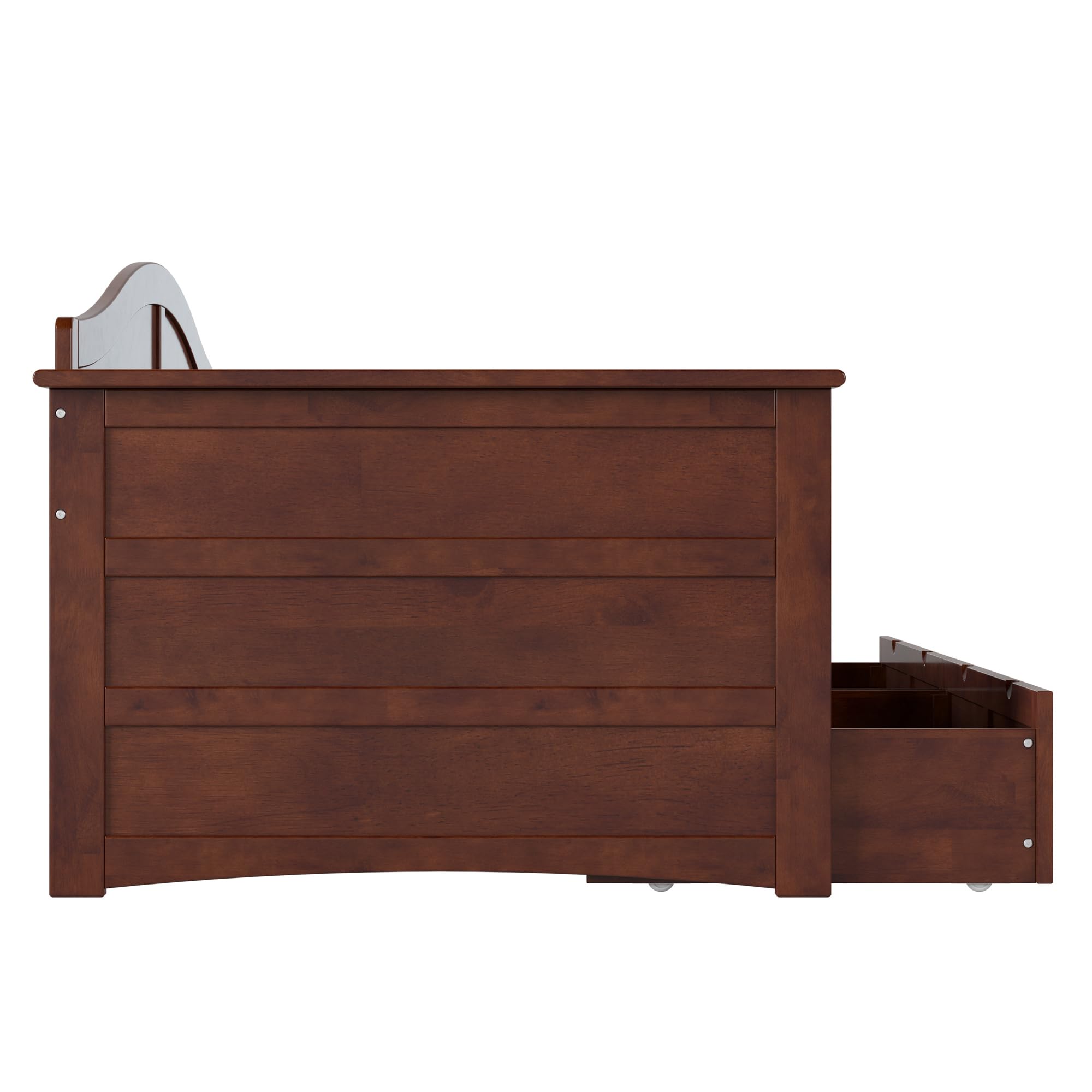 AFI, Acadia Twin Size Wood Daybed Frame with 2 Storage Drawers, Walnut (Brown)