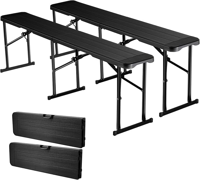 6FT Folding Bench, 2-Pack
