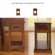Signature Design by Ashley Breegin End Table With Drawer and Shelf, Mission-Style, Veneers and Wood Construction for Living Rooms and Bedrooms, 13' x 22'