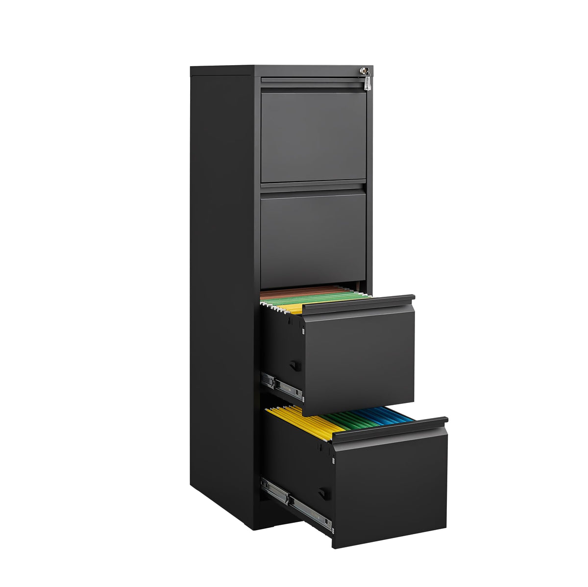 Garvee 4 Drawer File Cabinet with Lock Steel Vertical Filing Cabinet