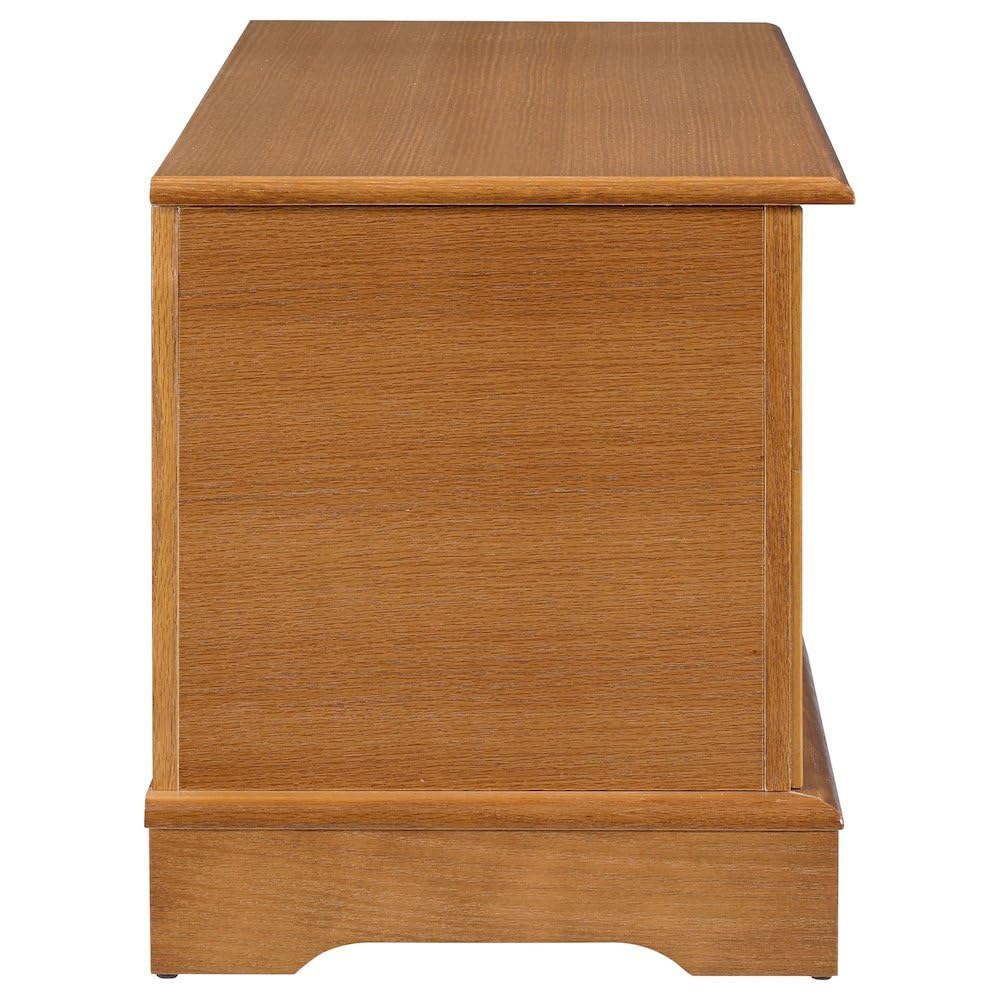 Furnifact Honey 40 Inch Wide Wooden Storage Trunk with Spacious Interior - Decorative Blanket Chest and Hope Chest for Bedroom, Entryway or Living Room