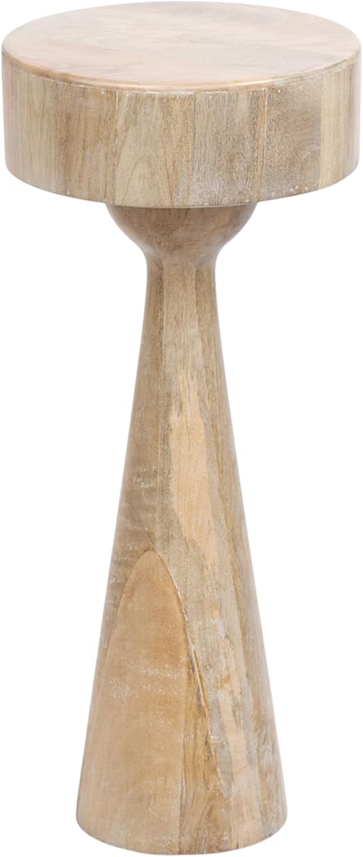 Sculptural Mango Wood Accent Table