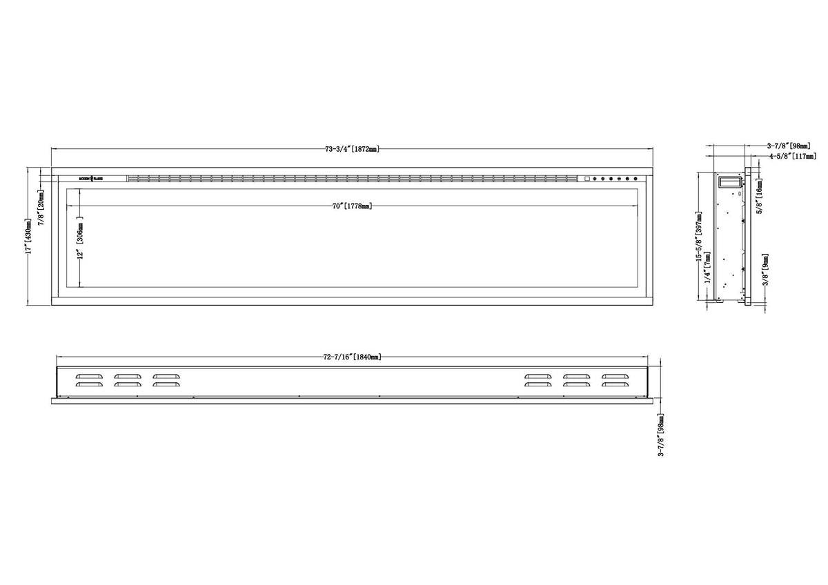 Slimline Electric Fireplace