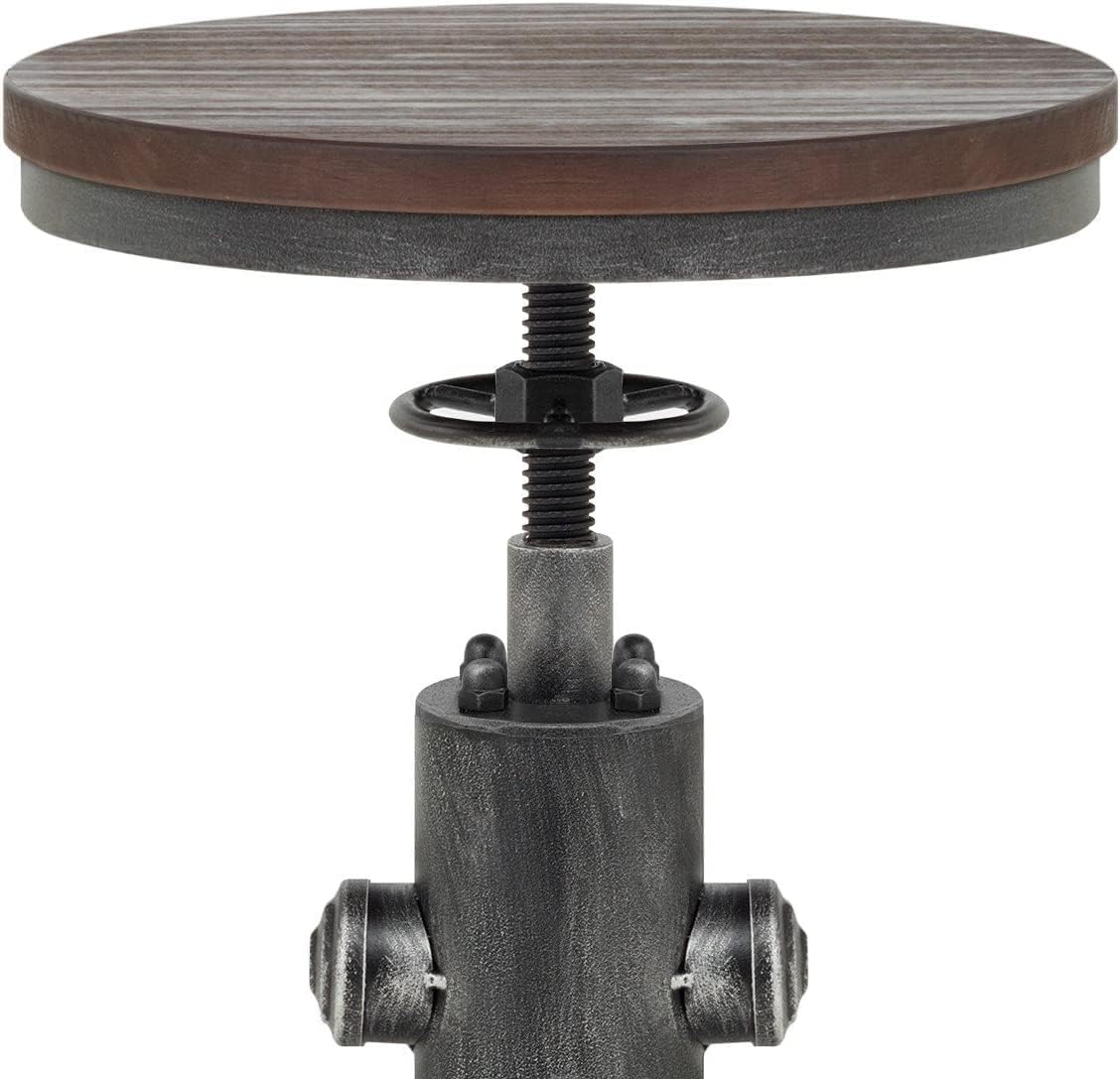 Industrial Pub Table & 2 Stools Set