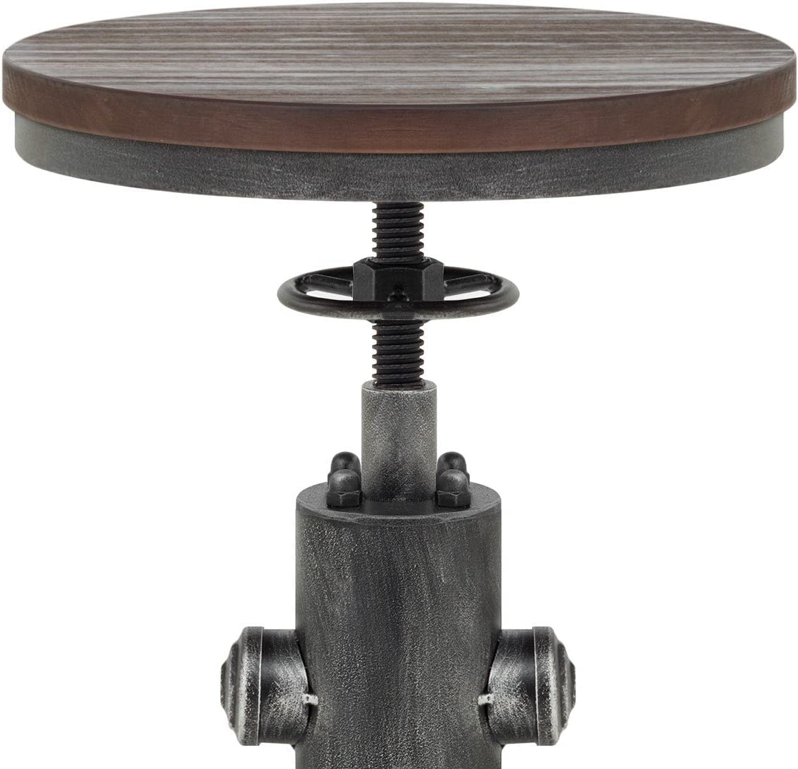 Industrial Pub Table & 2 Stools Set
