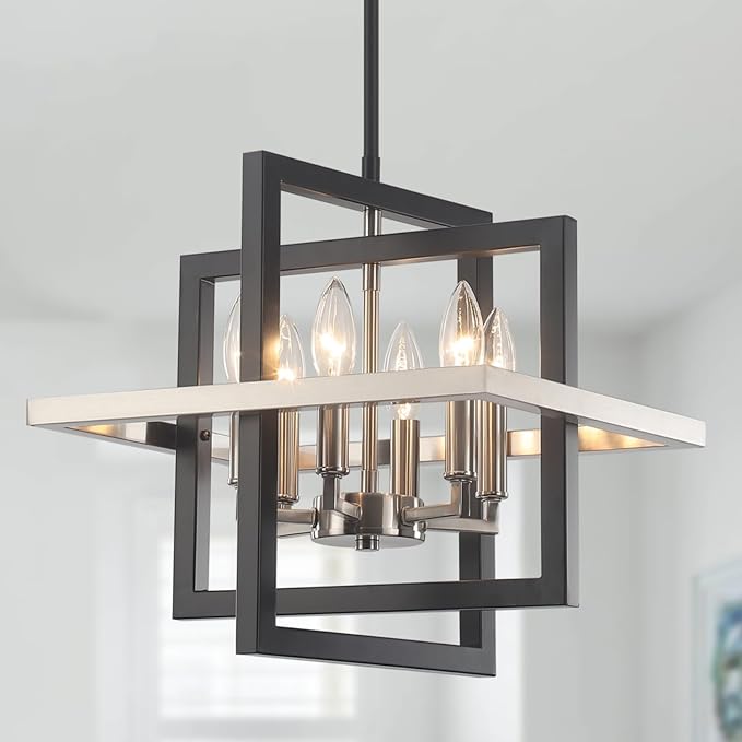 6-Light Geometric Pendant Chandelier