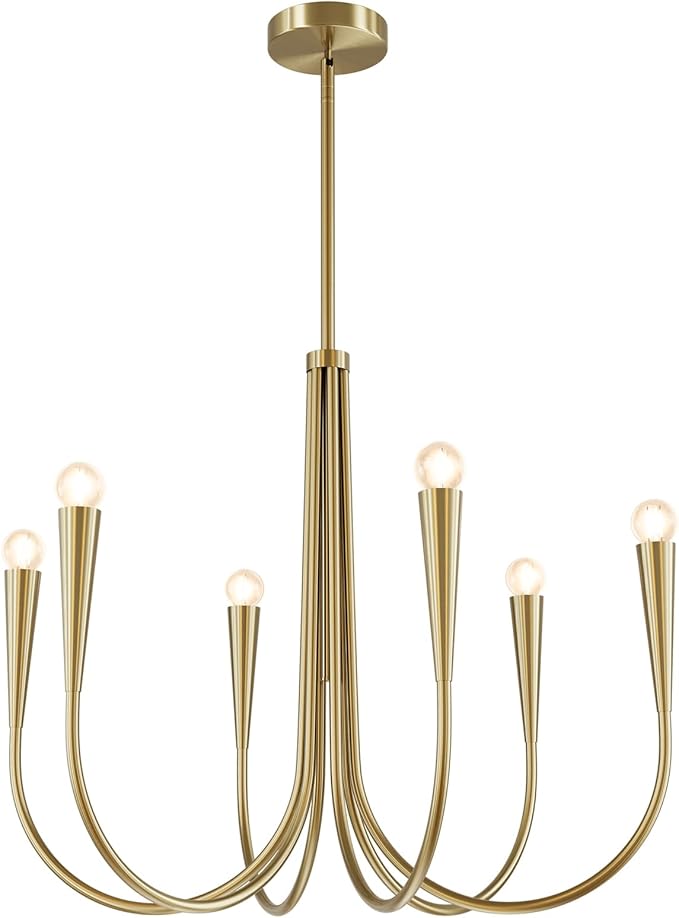 Candle Chandelier – Gold & Black, 6 or 9-Light