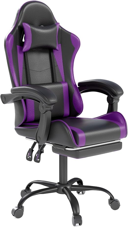 Gaming Chair with Headrest & Lumbar Support